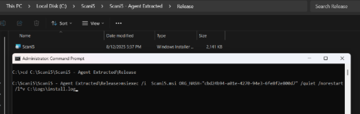 CLI installation command