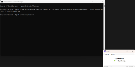 CLI installation result